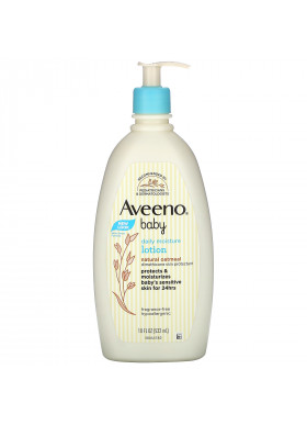 Aveeno, Baby, Daily Moisture Lotion, Fragrance Free, 18 fl oz (532 ml)