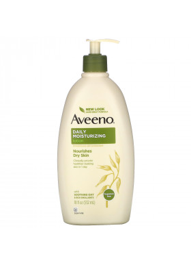 Aveeno, Daily Moisturizing Lotion, Fragrance Free, 18 fl oz (532 ml)