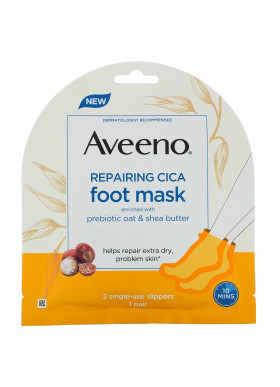 Aveeno, Repairing Cica Foot Mask, 2 Single-Use Slippers