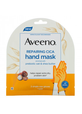 Aveeno, Repairing Cica Hand Mask, 2 Single-Use Gloves