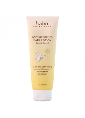 Babo Botanicals, Moisturizing Baby Lotion, Oatmilk & Calendula, 8 fl oz (237 ml)