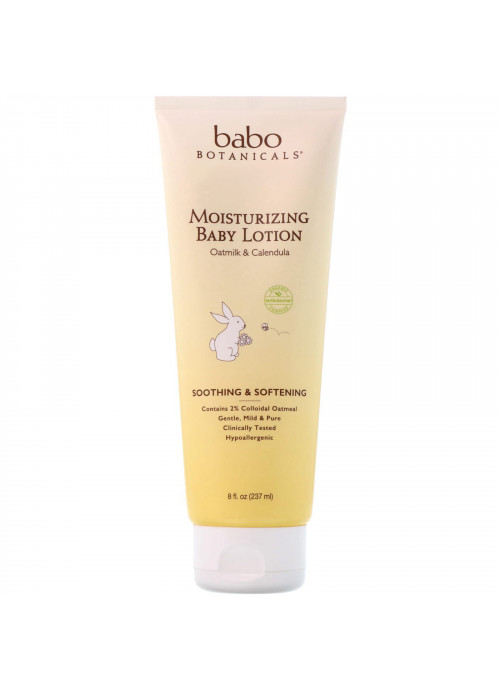 Babo Botanicals, Moisturizing Baby Lotion, Oatmilk & Calendula, 8 fl oz (237 ml)