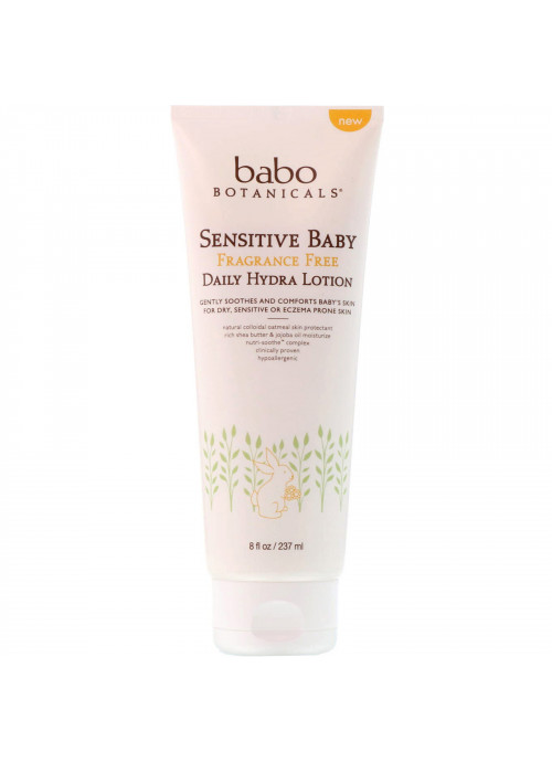Babo Botanicals, Sensitive Baby, Daily Hydra Lotion, Fragrance Free, 8 fl oz (237 ml)