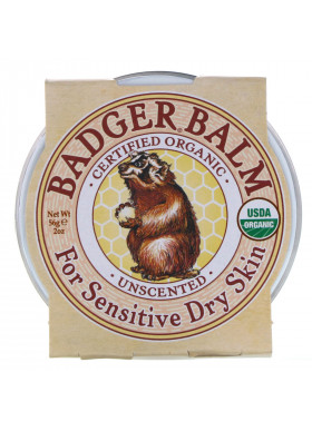 Badger Company, Badger Balm, For Sensitive Dry Skin, Unscented, 2 oz (56 g)