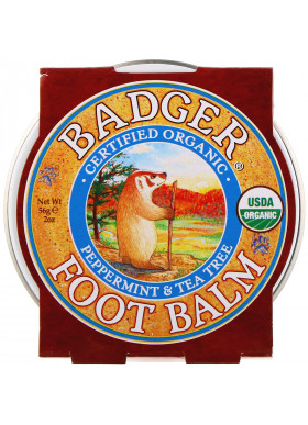 Badger Company, Foot Balm, Peppermint & Tea Tree, 2 oz (56 g)