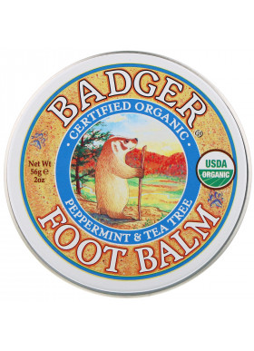 Badger Company, Foot Balm, Peppermint & Tea Tree, 2 oz (56 g)