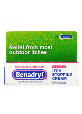 Benadryl, Original Strength, Itch Stopping Cream, Ages 2+, 1 oz (28.3 g)