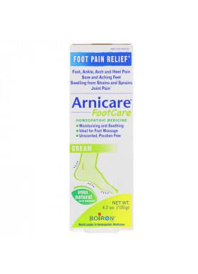 Boiron, Arnicare Foot Care Cream, Pain Relief, Unscented, 4.2 oz (120 g)