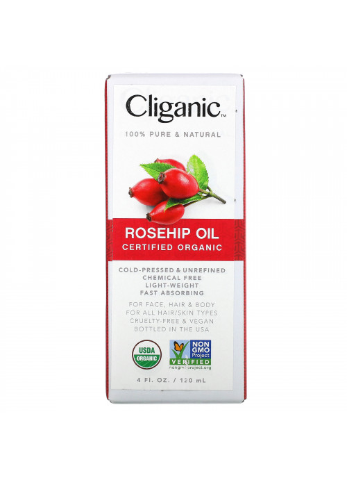 Cliganic, Organic Rosehip Oil,  4 fl oz (120 ml)