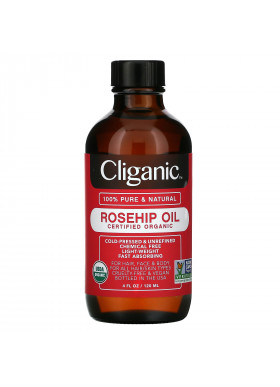 Cliganic, Organic Rosehip Oil,  4 fl oz (120 ml)