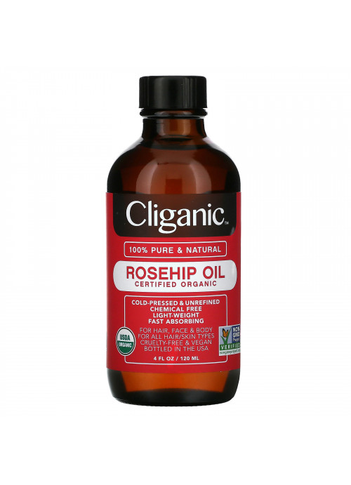 Cliganic, Organic Rosehip Oil,  4 fl oz (120 ml)