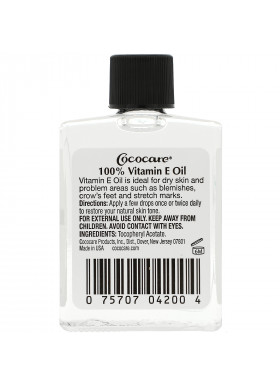 Cococare, 100% Vitamin E Oil, 28,000 IU, 1 fl oz (30 ml)