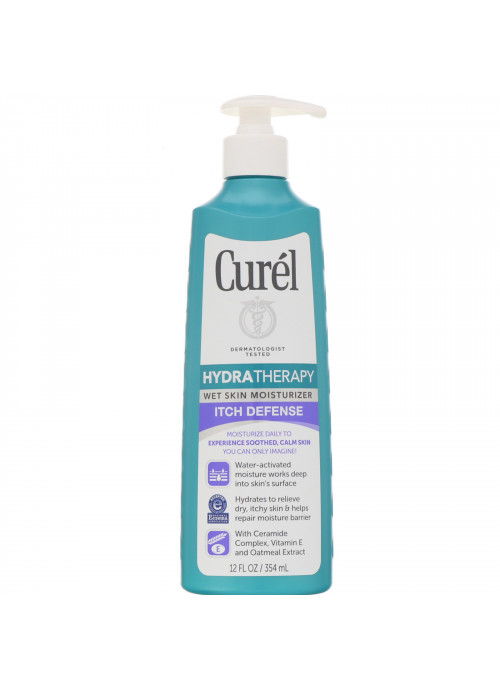 Curel, Hydra Therapy, Wet Skin Moisturizer, Itch Defense, 12 fl oz (354 ml)