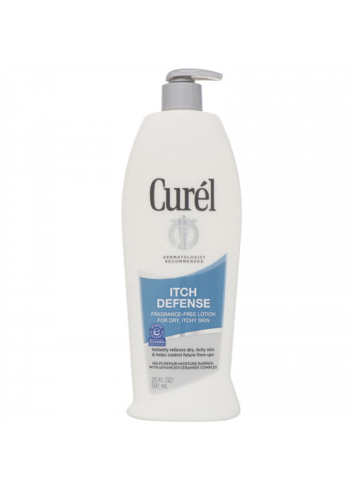 Curel, Itch Defense, Fragrance-Free Lotion for Dry, Itchy Skin, 20 fl oz (591 ml)