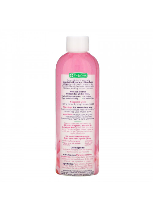 De La Cruz, Glycerin & Rose Water, Skin & Hair Moisturizer, 8 fl oz (236 ml)