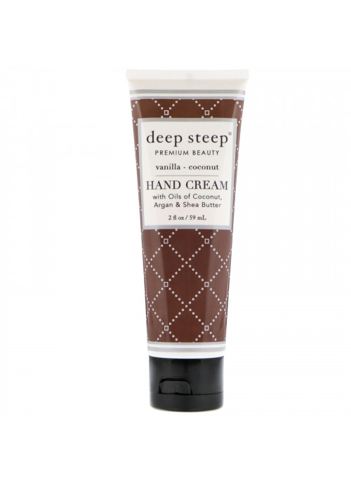 Deep Steep, Hand Cream, Vanilla - Coconut, 2 fl oz (59 ml)