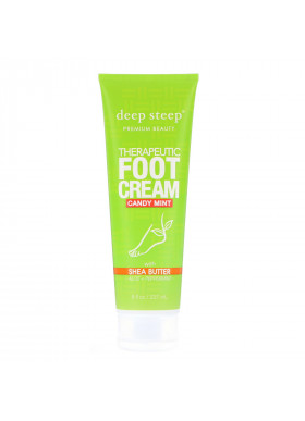 Deep Steep, Therapeutic Foot Cream, Candy Mint, 8 fl oz (237 ml)
