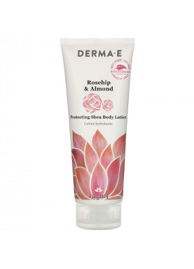 Derma E, Protecting Shea Body Lotion, Rosehip & Almond,  8 oz (227 g)