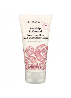Derma E, Protective Shea Hand and Cuticle Cream, Rosehip & Almond, 2 oz (56 g)