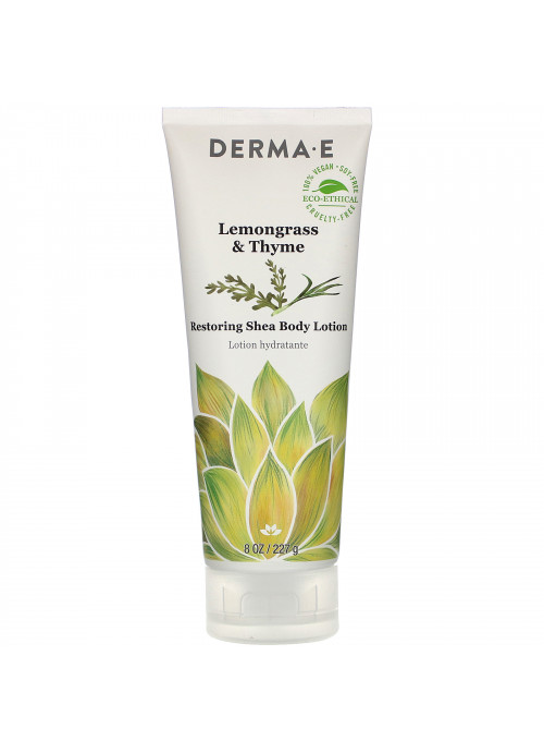 Derma E, Restoring Shea Body Lotion, Lemongrass & Thyme, 8 oz (227 g)