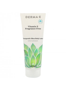 Derma E, Vitamin E Intensive Therapeutic Shea Body Lotion, Fragrance-Free, 8 fl oz (227 ml)