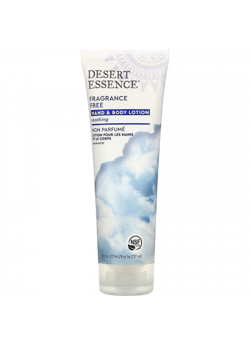 Desert Essence, Organics, Hand and Body Lotion, Fragrance Free, 8 fl oz (237 ml)
