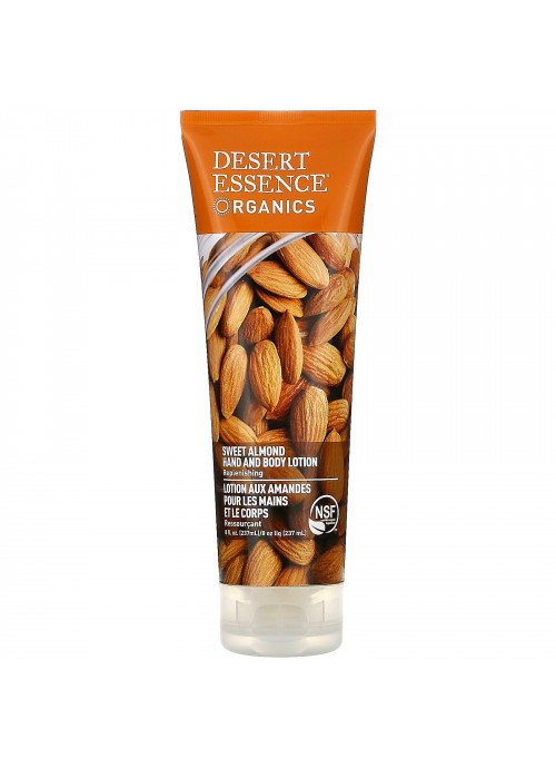 Desert Essence, Organics, Hand and Body Lotion, Sweet Almond, 8 fl oz (237 ml)