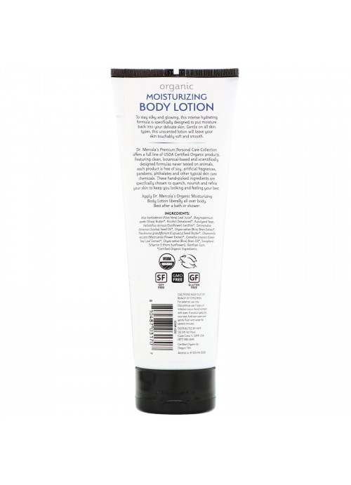 Dr. Mercola, Organic Moisturizing Body Lotion, Unscented, 8 oz (227 g)
