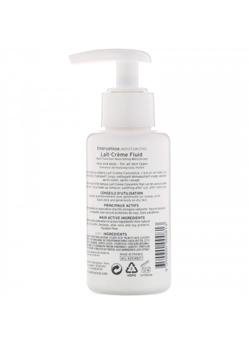 Embryolisse, Lait-Creme Fluide, Multi-Function Nourishing Moisturizer, 2.54 fl oz (75 ml)