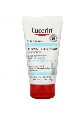 Eucerin, Advanced Repair Hand Creme, Fragrance Free, 2.7 oz (78 g)