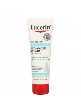 Eucerin, Advanced Repair, Light Feel Foot Creme, Fragrance Free, 3 oz (85 g)