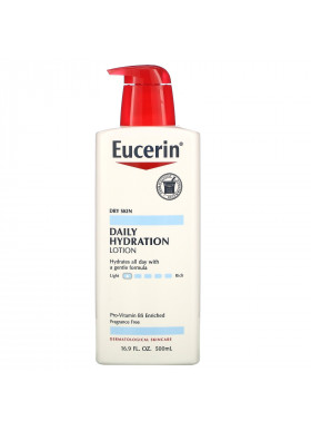 Eucerin, Daily Hydration Lotion, Fragrance Free, 16.9 fl oz (500 ml)