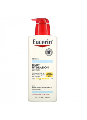 Eucerin, Daily Hydration Lotion, SPF 15, Fragrance Free, 16.9 fl oz (500 ml)