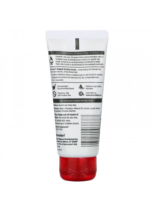 Eucerin, Original Healing, Creme for Very Dry  Sensitive Skin, Fragrance Free, 2 oz (57 g)