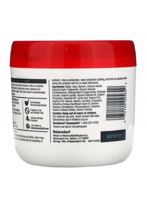 Eucerin, Roughness Relief Cream, Fragrance Free, 16 oz (454 g)