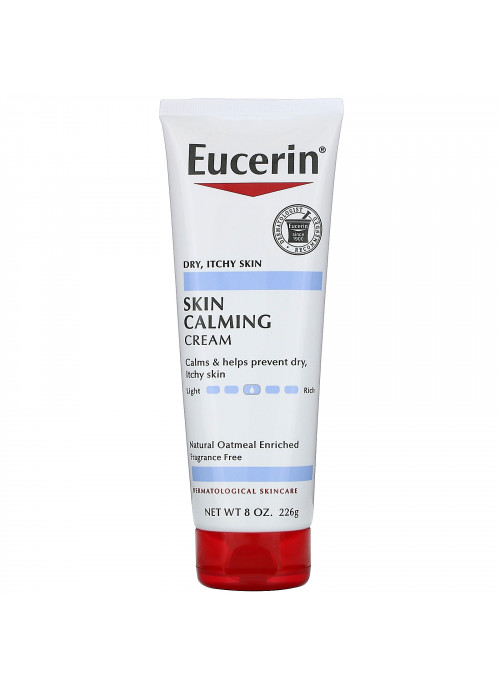 Eucerin, Skin Calming Creme, Dry, Itchy Skin, Fragrance Free, 8 oz (226 g)