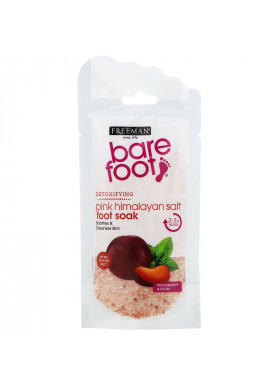 Freeman Beauty, Bare Foot, Detoxifying, Pink Himalayan Salt Foot Soak, Peppermint & Plum, 2.5 oz (71 g)