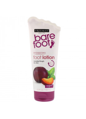 Freeman Beauty, Bare Foot, Hydrating, Foot Lotion, Peppermint & Plum, 5.3 fl oz (150 ml)