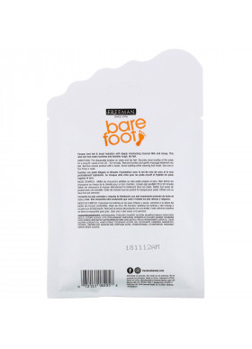 Freeman Beauty, Bare Foot, Intensive Hydrating, Foot Mask with Disposable Booties, Coconut Milk & Honey, 1 Single Use Pair