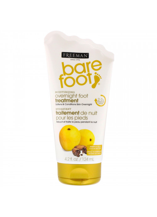 Freeman Beauty, Bare Foot, Moisturizing, Overnight Foot Treatment, Marula Oil & Cocoa Butter, 4.2 fl oz (124 ml)