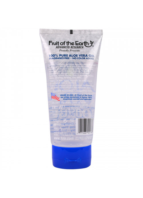 Fruit of the Earth, Aloe Vera 100% Gel, 6 oz (170 g)