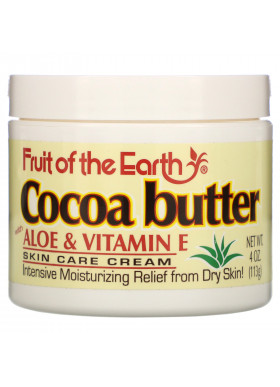 Fruit of the Earth, Cocoa Butter with Aloe & Vitamin E, 4 oz (113 g)