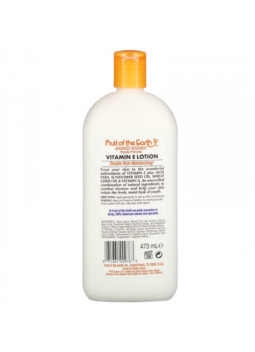Fruit of the Earth, Vitamin E Skin Care Lotion, 16 fl oz (473 ml)