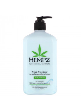 Hempz, Triple Moisture Herbal Whipped Body Creme, 17 fl oz (500 ml