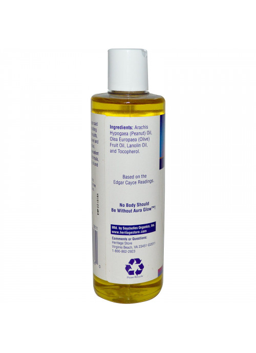 Heritage Store, Aura Glow, Body & Massage Oil, Unscented, 8 fl oz (240 ml)