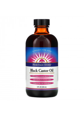 Heritage Store, Black Castor Oil, 8 fl oz (240 ml)