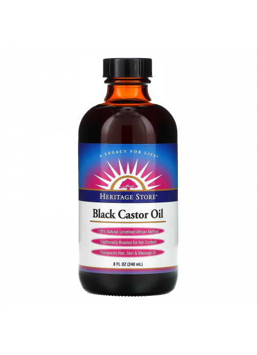 Heritage Store, Black Castor Oil, 8 fl oz (240 ml)