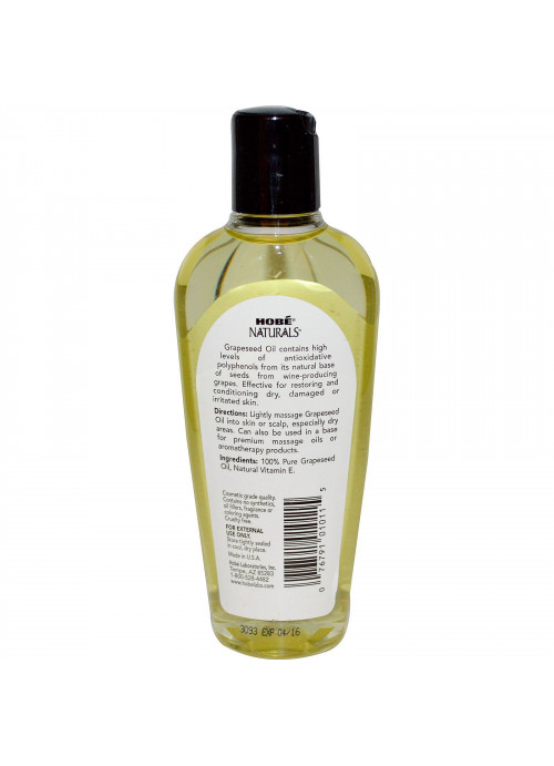 Hobe Labs, Naturals, Grapeseed Oil, 4 fl oz (118 ml)