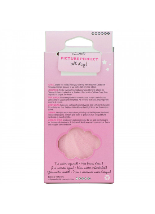 Hollywood Fashion Secrets, Deodorant Removing Sponge, 1 Sponge