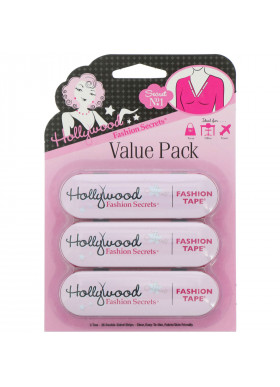 Hollywood Fashion Secrets, Fashion Tape Value Pack, 3 Tins, 36 Double-Sided Strips
